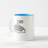 MOMSHIP – No Me Time Funny Mom Life Two-Tone Mug (Devant gauche)