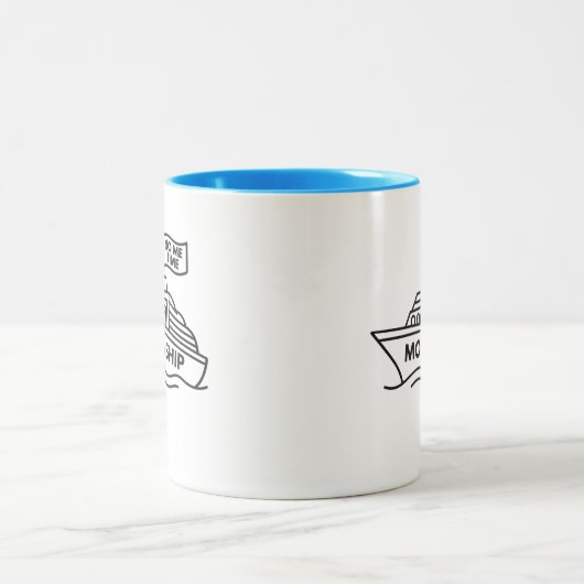 MOMSHIP – No Me Time Funny Mom Life Two-Tone Mug (Centre)