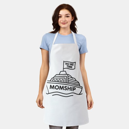 MOMSHIP NO Metime All-Over Print Apron, Medium Schort (Gedragen)