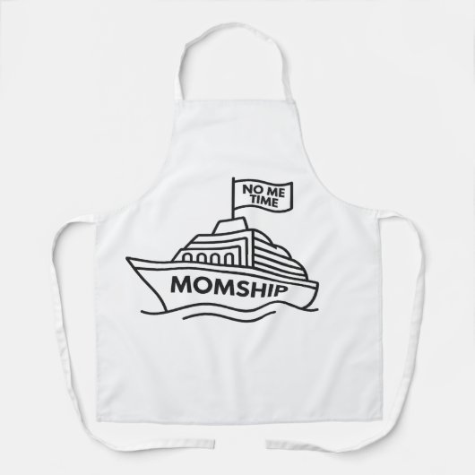 MOMSHIP NO Metime All-Over Print Apron, Medium Schort (Voorkant)