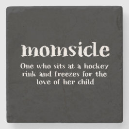 Momsicle - Hockey mama Stenen Onderzetter