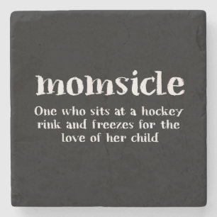 Momsicle - Hockey mama Stenen Onderzetter