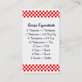 MomsRetro Recipe Equivalents Custom Visitekaartje (Achterkant)