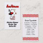MomsRetro Recipe Equivalents Custom Visitekaartje Contactkaartje (Voorkant / Achterkant)