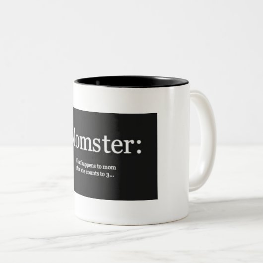 Momster Coffee Cup Tweekleurige Koffiemok (Voorkant rechts)