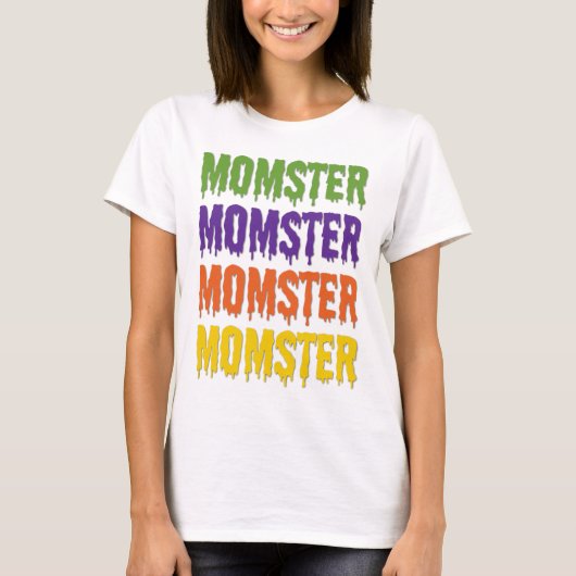 Momster Dripping Font Generic Halloween Costume T-shirt (Voorkant)