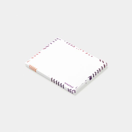 momster- en handgetekende patronen post-it® notes (Schuin)