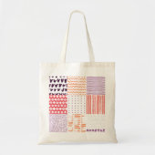 momster- en handgetekende patronen tote bag (Voorkant)