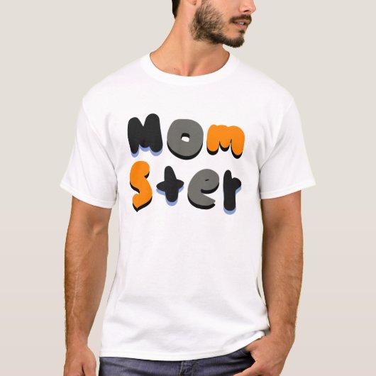 Momster Groovy Bubble Lettering T-shirt (Voorkant)