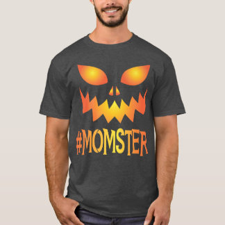 Momster Halloween Pumpkin Face Jack O Lantern Scar T-shirt