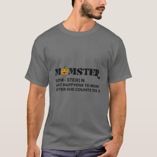 Momster Halloween Pumpkin wat leuk is voor mama T-shirt