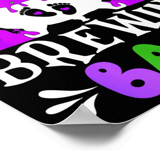 Momster Of The Brewing Baby Mom To Be Halloween Poster (Hoek)