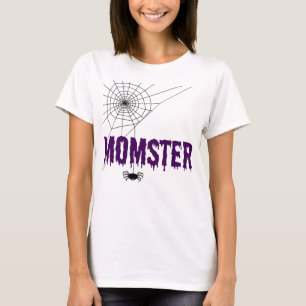 Momster Paars Drijvende fontspinnenweb T-shirt