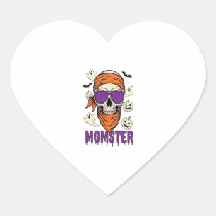 Momster schedel Grappig Halloween Mam Hart Sticker