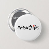 #MomTribe | Modern Moederschap Script Moederdag Ronde Button 5,7 Cm (Voorkant /achterkant)