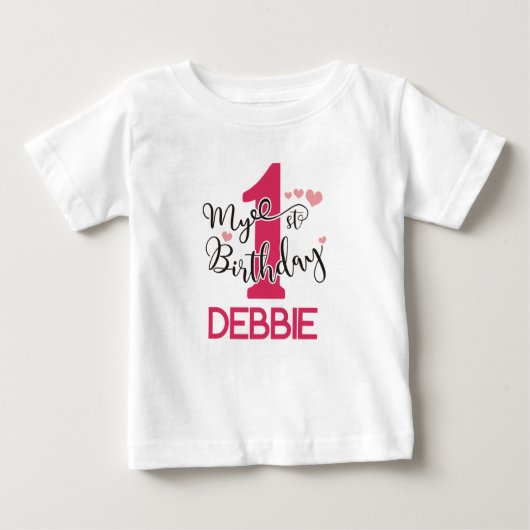 Mon 1er anniversaire - T-Shirt personnalisé pour f (Devant)
