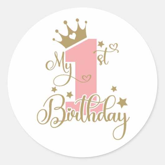 Mon 1er Autocollant d'anniversaire (Devant)