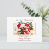 Mon 1er Noël Baby Photo Faire-part de naissance (Debout devant)