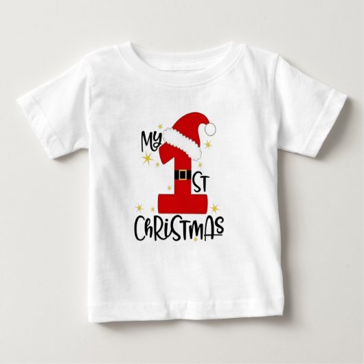 Mon 1er Noël - Festive Baby T-Shirt Design (Devant)