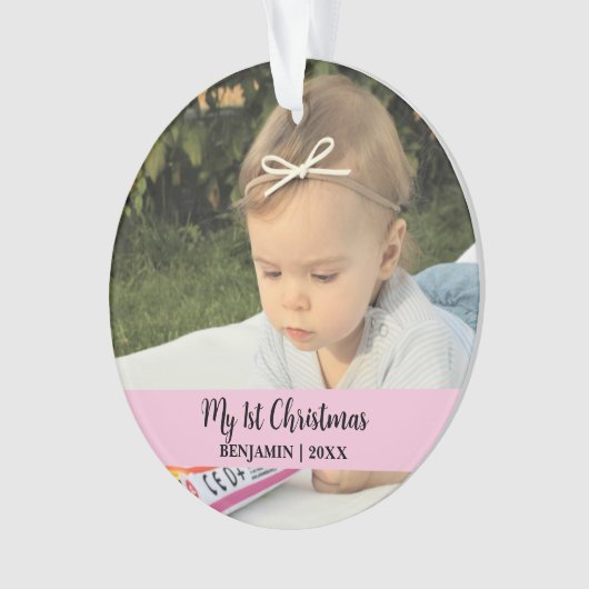 Mon 1er Noël photo bébé (devant)