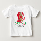 Mon 1er Noël T-shirt bébé personnalisé (Devant)