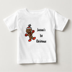Mon 1er T-shirt Baby Gingerbread de Noël