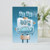 Mon 40e anniversaire Invitation de fête (petite) (Debout devant)