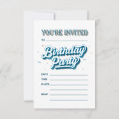 Mon 40e anniversaire Invitation de fête (petite) (Dos)