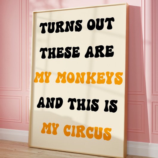 Mon affiche de cirque | Typographie rétro drôle d'