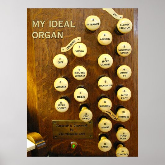Mon affiche d'orgue idéale - taille moyenne (Devant)