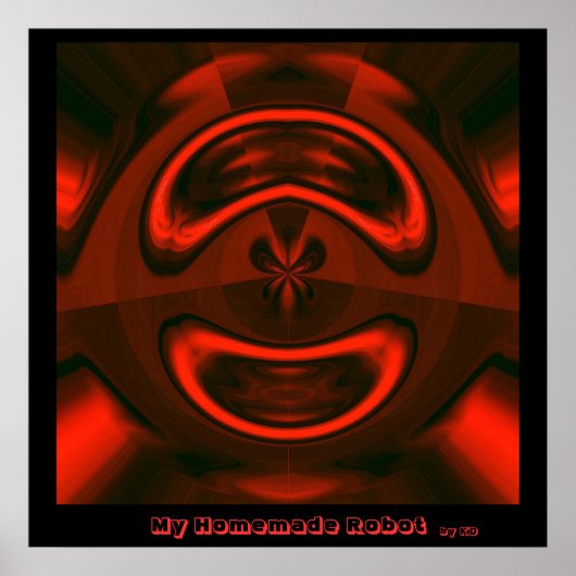 Mon affiche encadrée par robot fait maison (Devant)