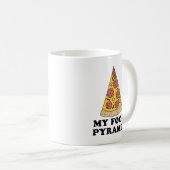 Mon alimentation Pyramide Pizza Cartoon Mug (Devant droit)