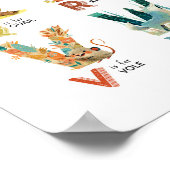 Mon alphabet animal boisé Poster éducatif (Coin)