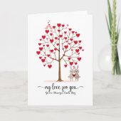 Mon amour grandit - Carte de la Saint-Valentin arb (Devant)