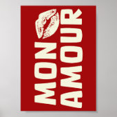 Mon Amour Impression de Typographie Rétro | Amour (Devant)