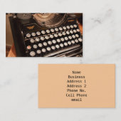Mon ancien Carte de visite de clavier (Devant / Derrière)