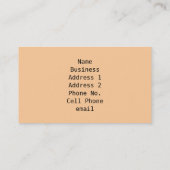 Mon ancien Carte de visite de clavier (Dos)