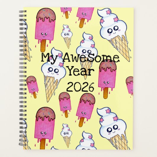 Mon année géniale, Glace Popsicle Personnalisable (Devant)