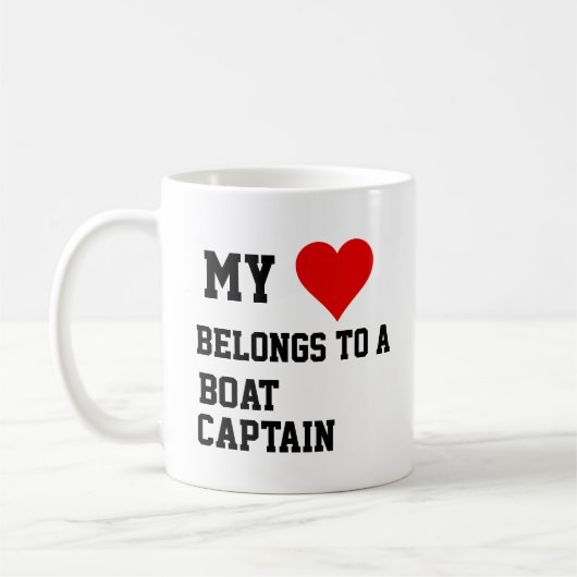 Mon Appartenance À Un Capitaine De Bateau Mug (Gauche)