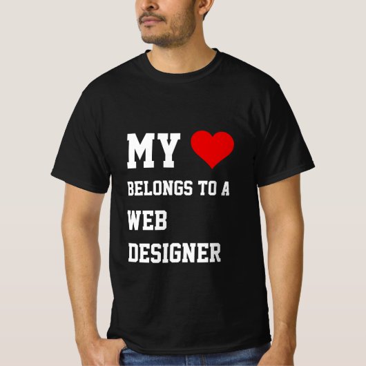 Mon Appartenance À Un T-Shirt Web Designer (Devant)