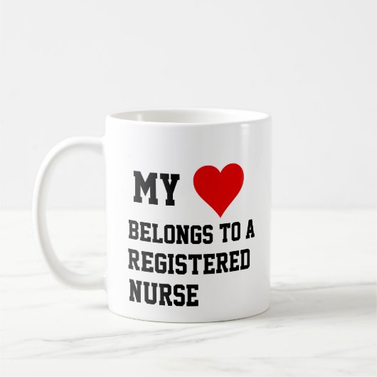 Mon Appartenance À Une Infirmière Enregistrée Mug (Gauche)
