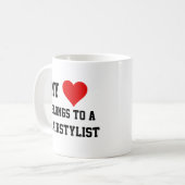 Mon Appartenance À Une Mug Coiffeuse (Devant gauche)