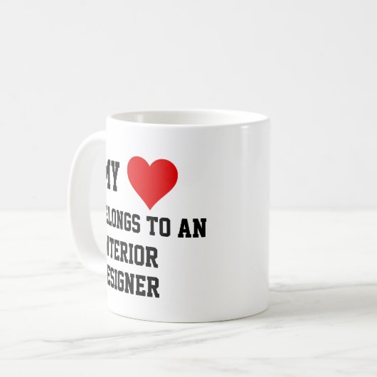 Mon Appartenance À Une Mug De Concepteur D'Intérie (Devant gauche)