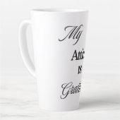 Mon attitude est Gratitude Latte Mug (Angle gauche)