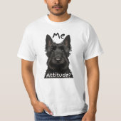 Mon attitude ? T-shirt écossais Terrier (Devant)