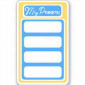 Mon autocollant de planificateur de rêves scrapboo (Devant)