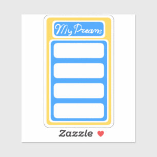 Mon autocollant de planificateur de rêves scrapboo