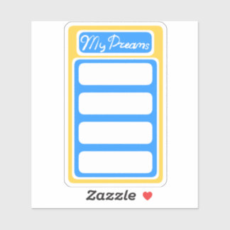 Mon autocollant de planificateur de rêves scrapboo