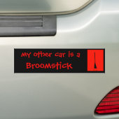 Mon autre voiture est un Sticker Bumper Broomstick (En voiture)