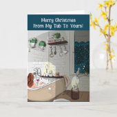 MON BAIN À TA CARTE DE NOËL (Fleur jaune)